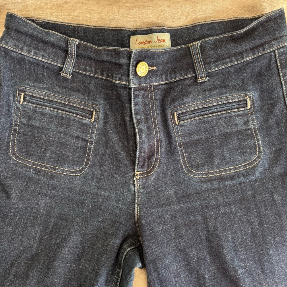 London Jeans Wide Leg Flare High Rise Jeans Sz 12